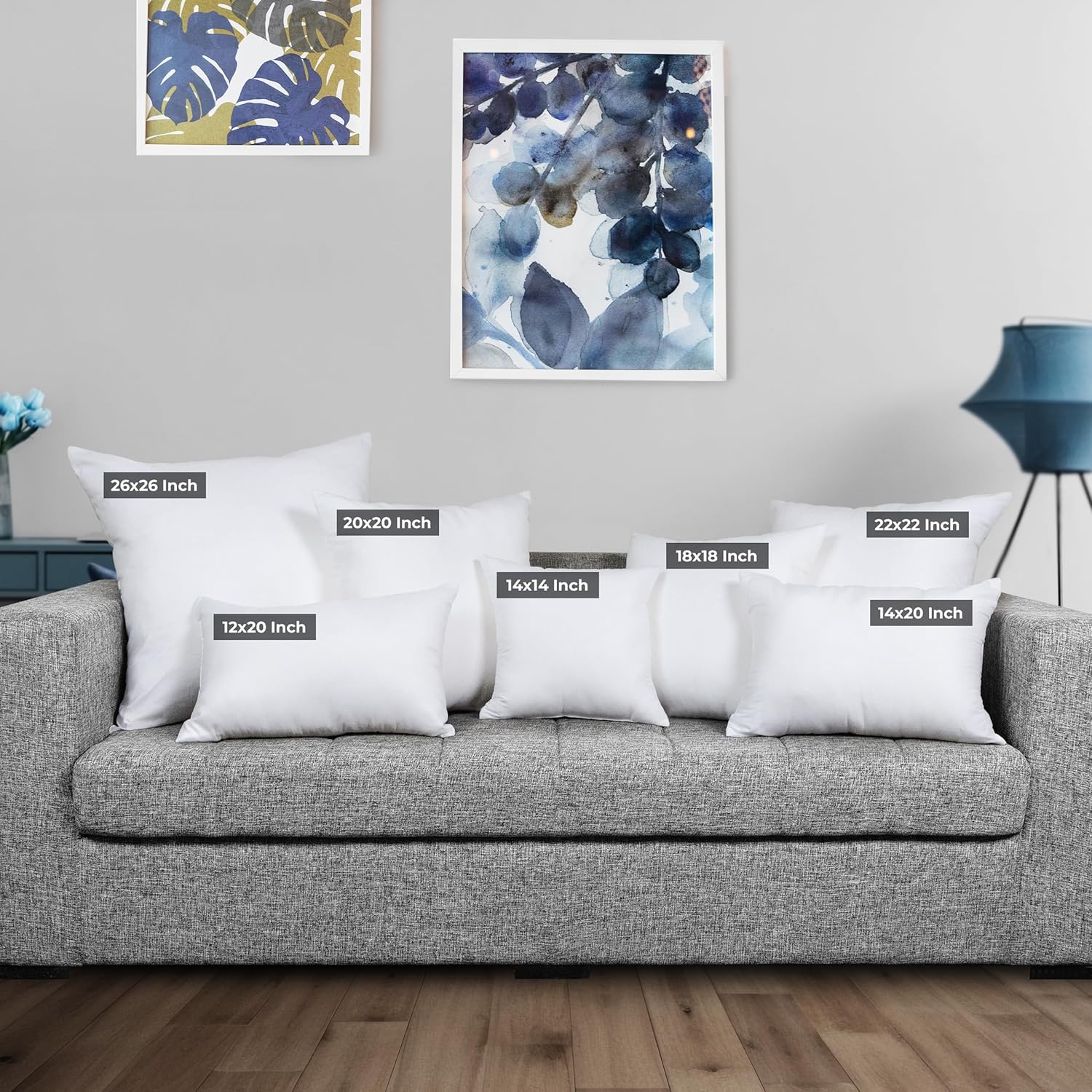 Thumbnail 2 de Utopia Bedding 2er-Set Kissenfüllung 45 x 45 cm (Innenkissen/Füllkissen) – weiß