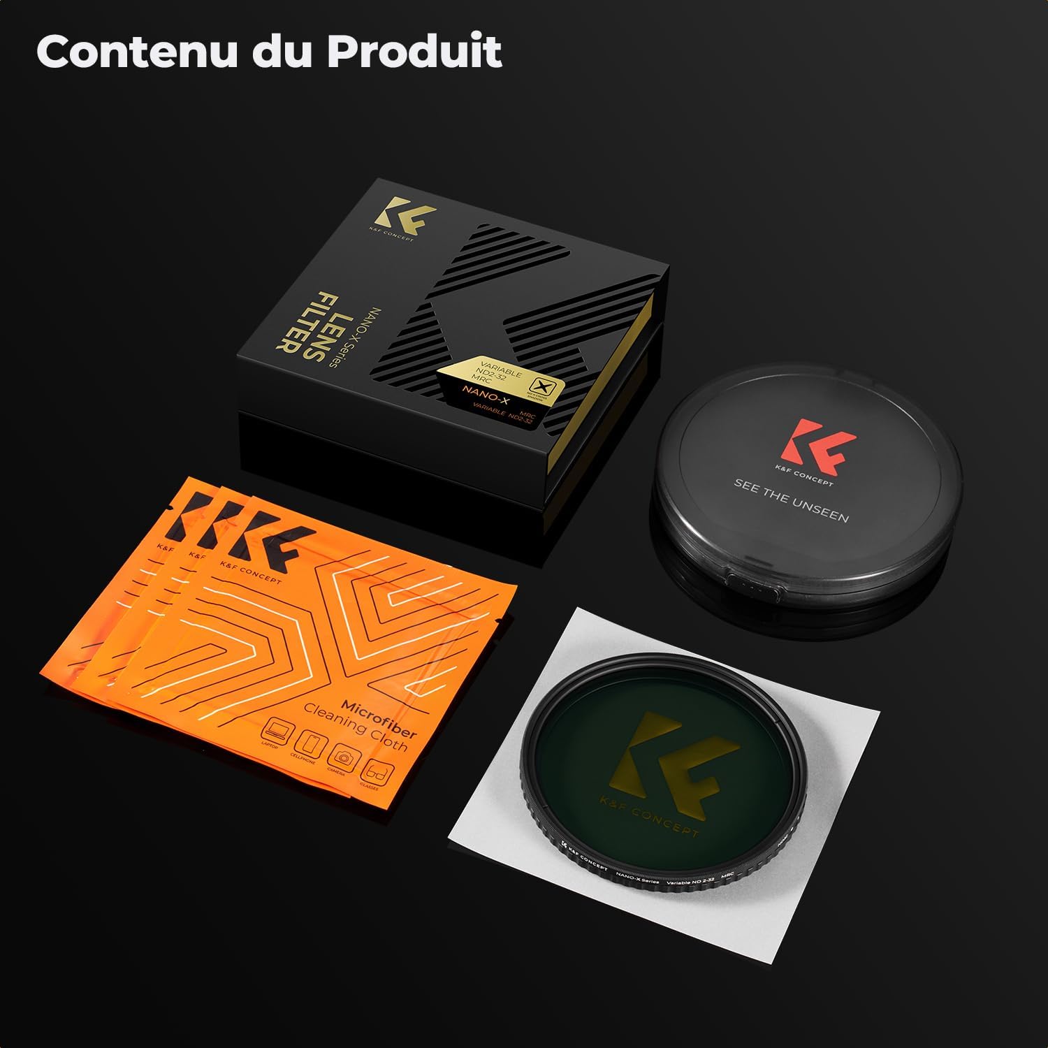 Thumbnail 6 de K&F Concept Filtre ND variable 52mm 1–5 stops