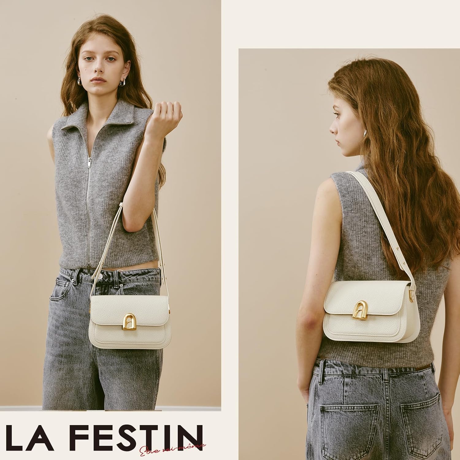 Detalle 2 de LA FESTIN Shoulder Purse with Adjustable Strap