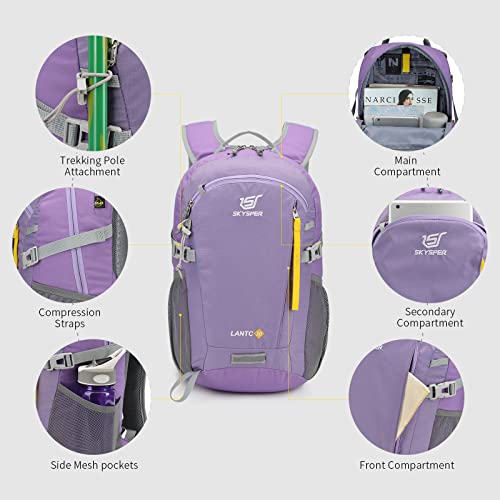 Detalle de SKYSPER Leicht Wanderrucksack 20L – kompakt, atmungsaktiv und sicher für Outdoor-Touren