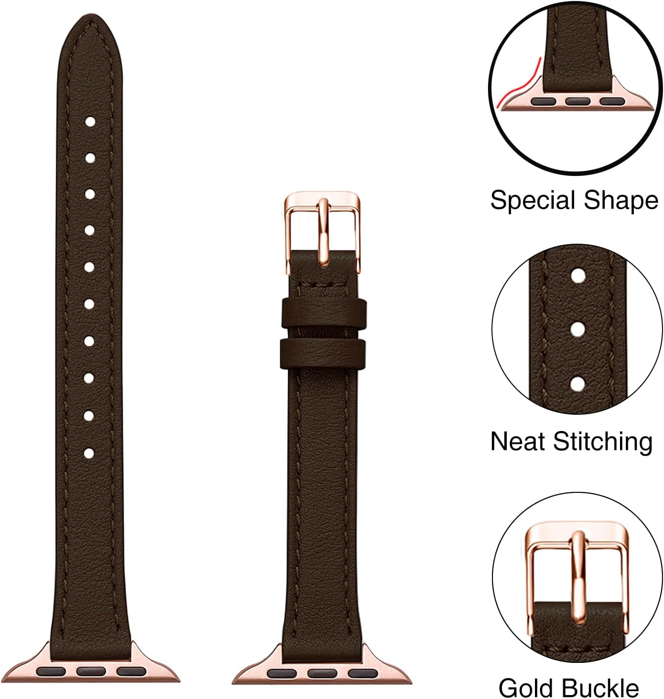 Thumbnail 2 de Leather Apple Watch strap, 42 44 45mm