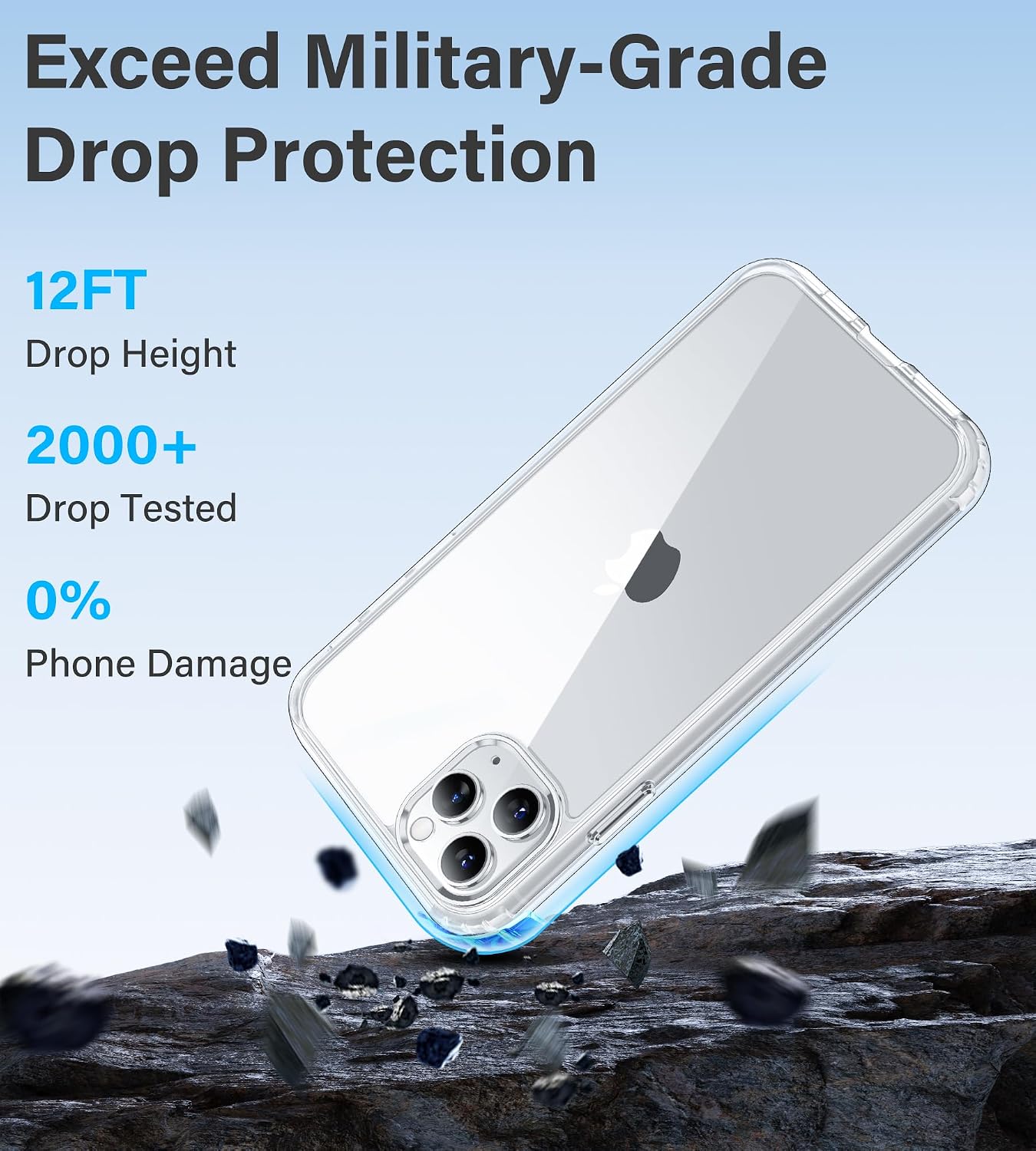 Detalle 2 de Vakoo Clear Phone Case for iPhone 11 Pro Max