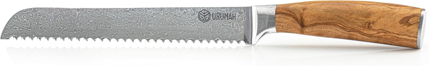 Thumbnail 5 de URUMAH Damas Couteau à Pain – nóż do chleba z damastu, 67 warstw