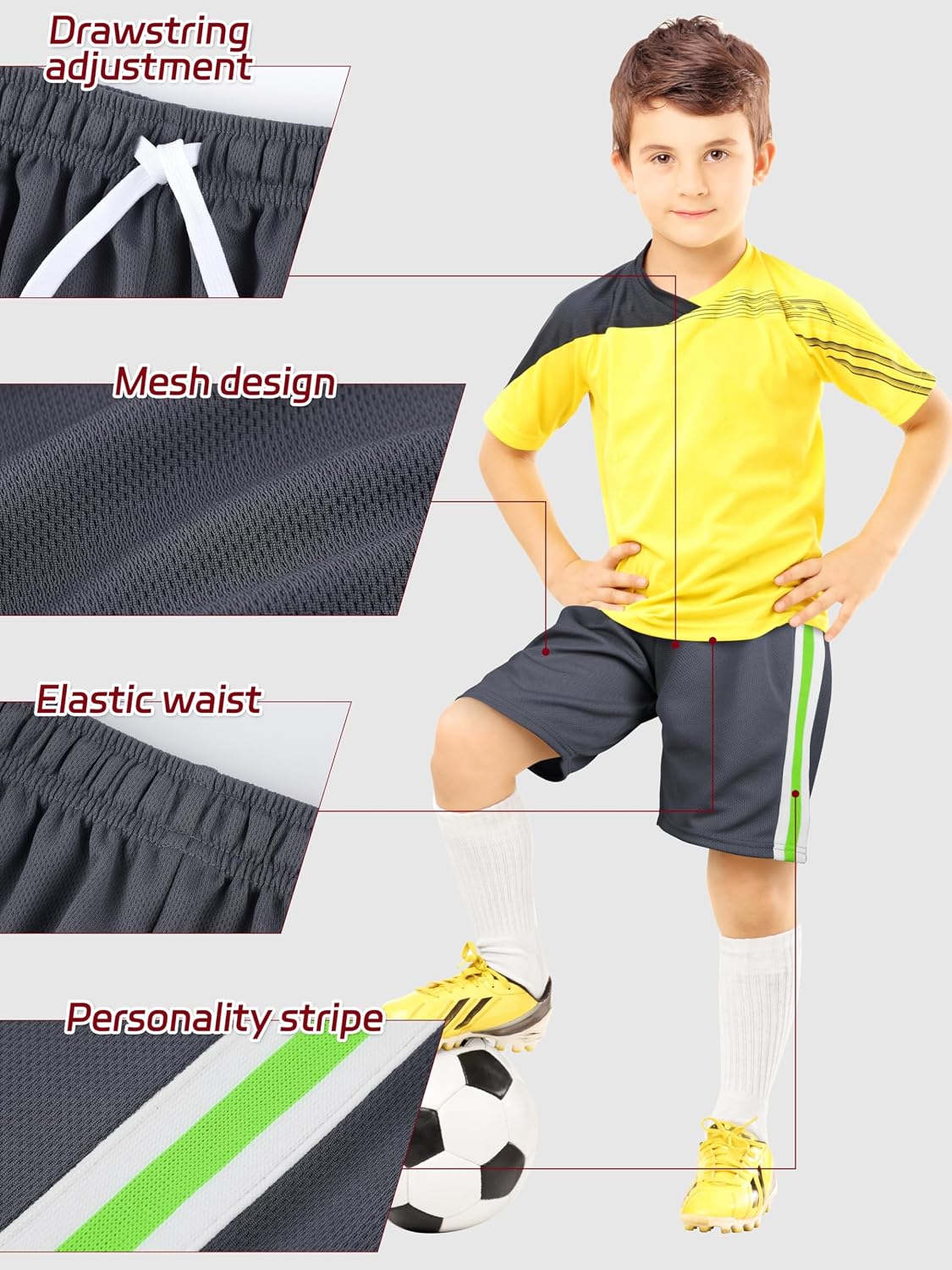 Detalle 2 de Boys mesh athletic shorts 5-pack