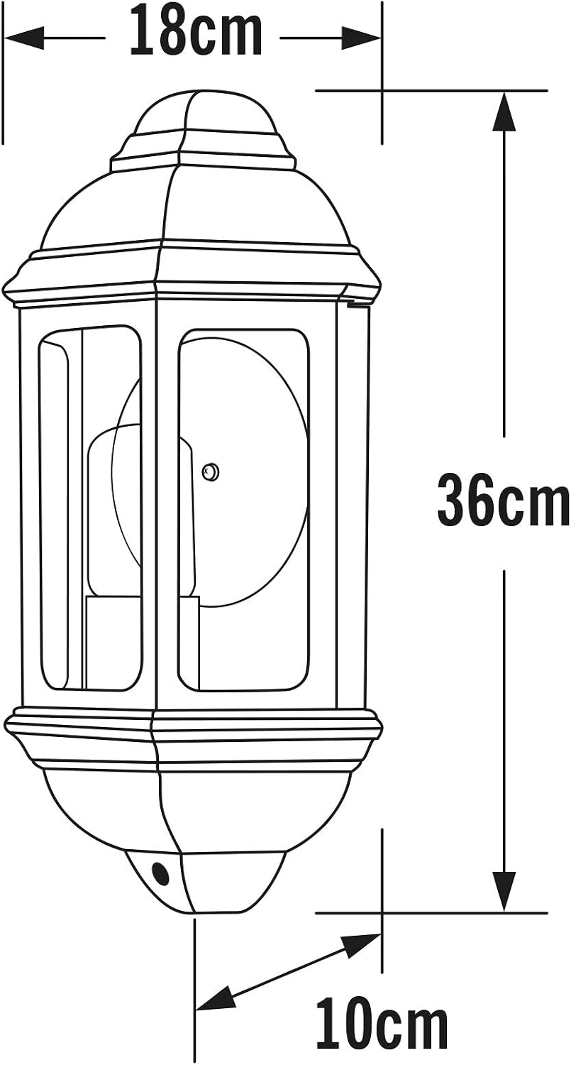 Detalle de Konstsmide Cagliari Flush – zielona lampa ścienna zewnętrzna E27, IP43
