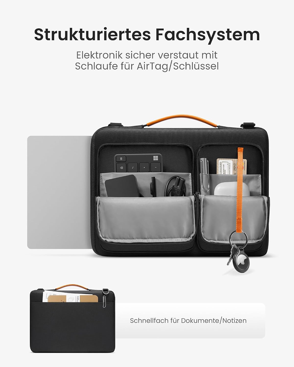 Detalle 2 de tomtoc Laptoptasche 15,6 Zoll 360° Schutz