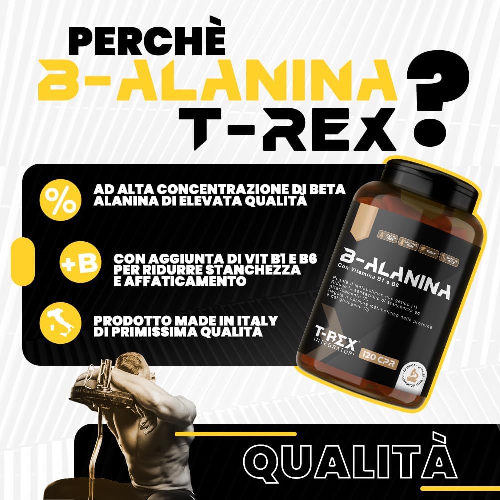 Thumbnail 1 de Beta Alanina 120 compresse da 1000 mg | Integratore con Vitamine B1 e B6 per post-allenamento
