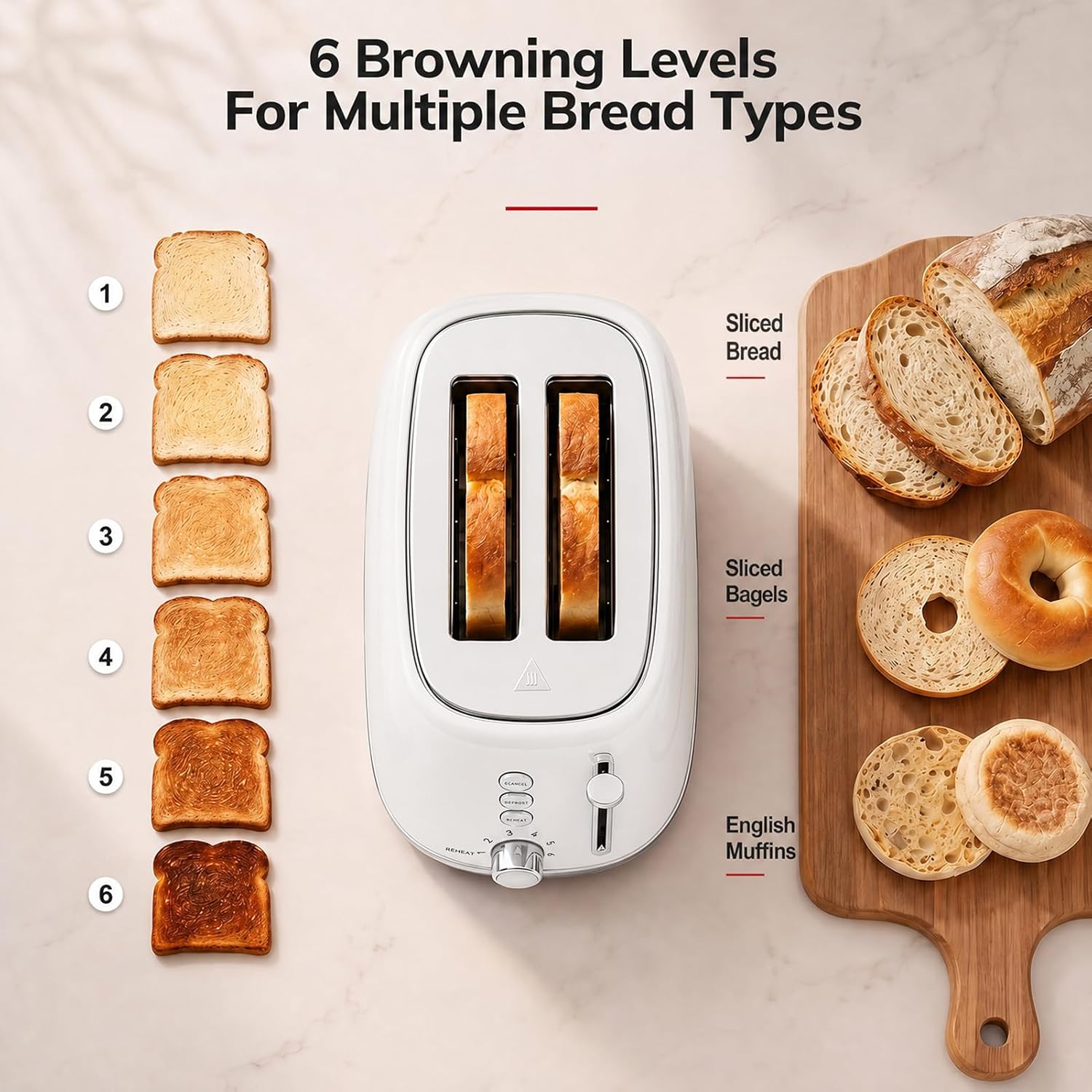 Thumbnail 4 de Keenstone Toaster 2-Slice Wide Slot ๐
