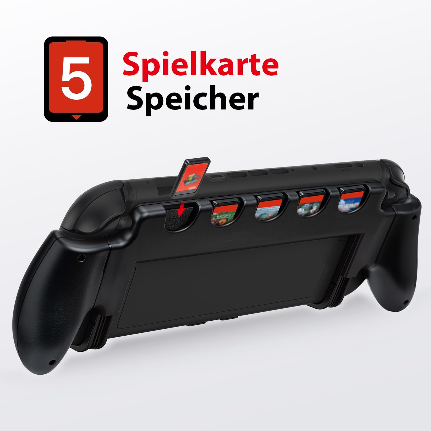 Detalle 2 de Nintendo Switch 2 Schutzhülle mit Griff, 5 Spiele