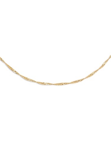 Detalle de SINGULARU Collar Mini Twist 45 cm baño oro