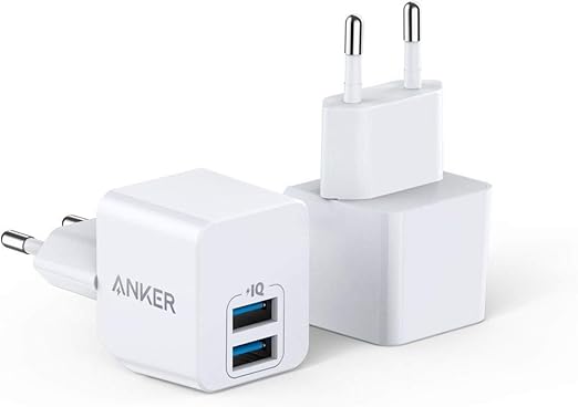 Anker PowerPort Mini Cargador Dual Compacto ⚡ - 2 Paquetes