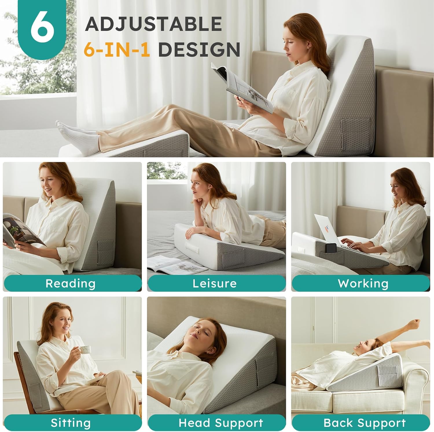 Thumbnail 1 de Bedluxe Wedge Pillow 10 inch for Acid Reflux
