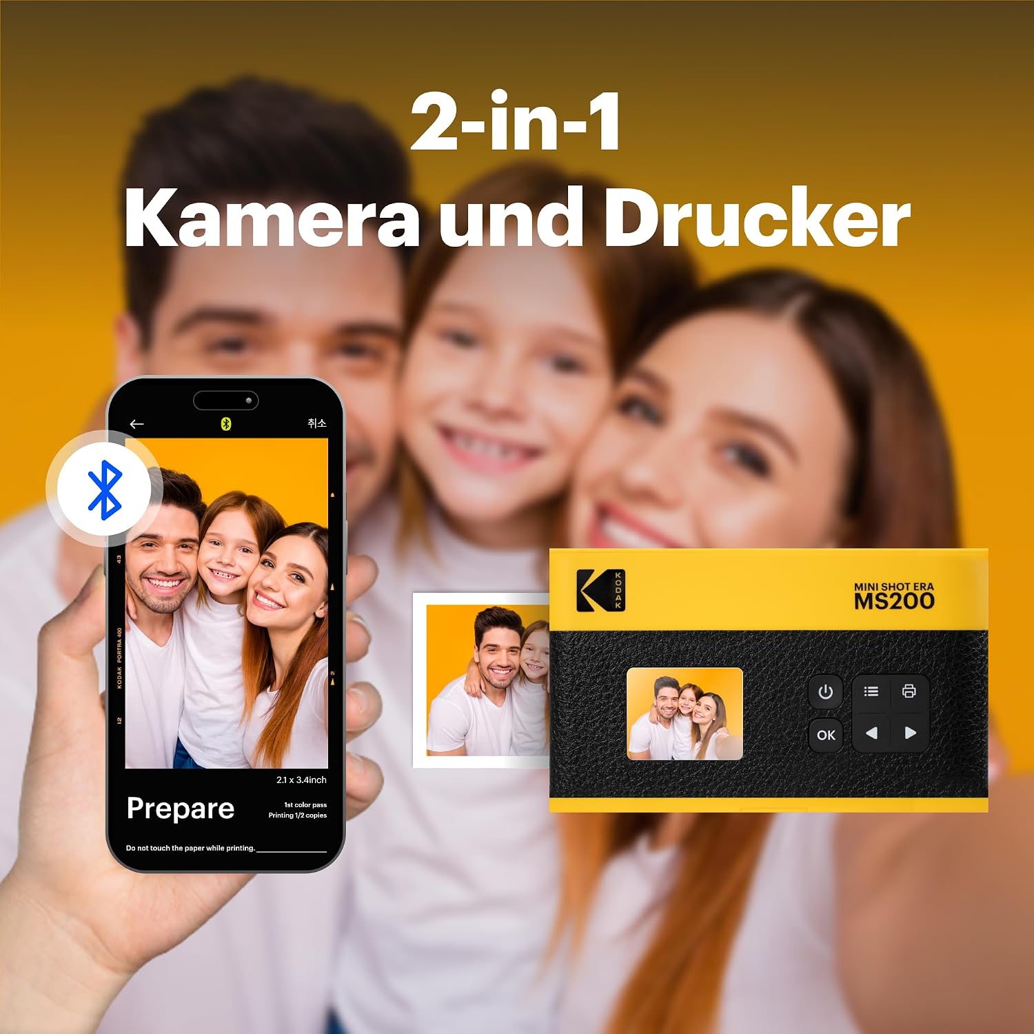 Thumbnail 1 de Kodak Mini Shot 2 ERA 4PASS 2-in-1 Sofortbildkamera und Fotodrucker – kompakt, flexibel und mit Druckqualität in Premium-Optik