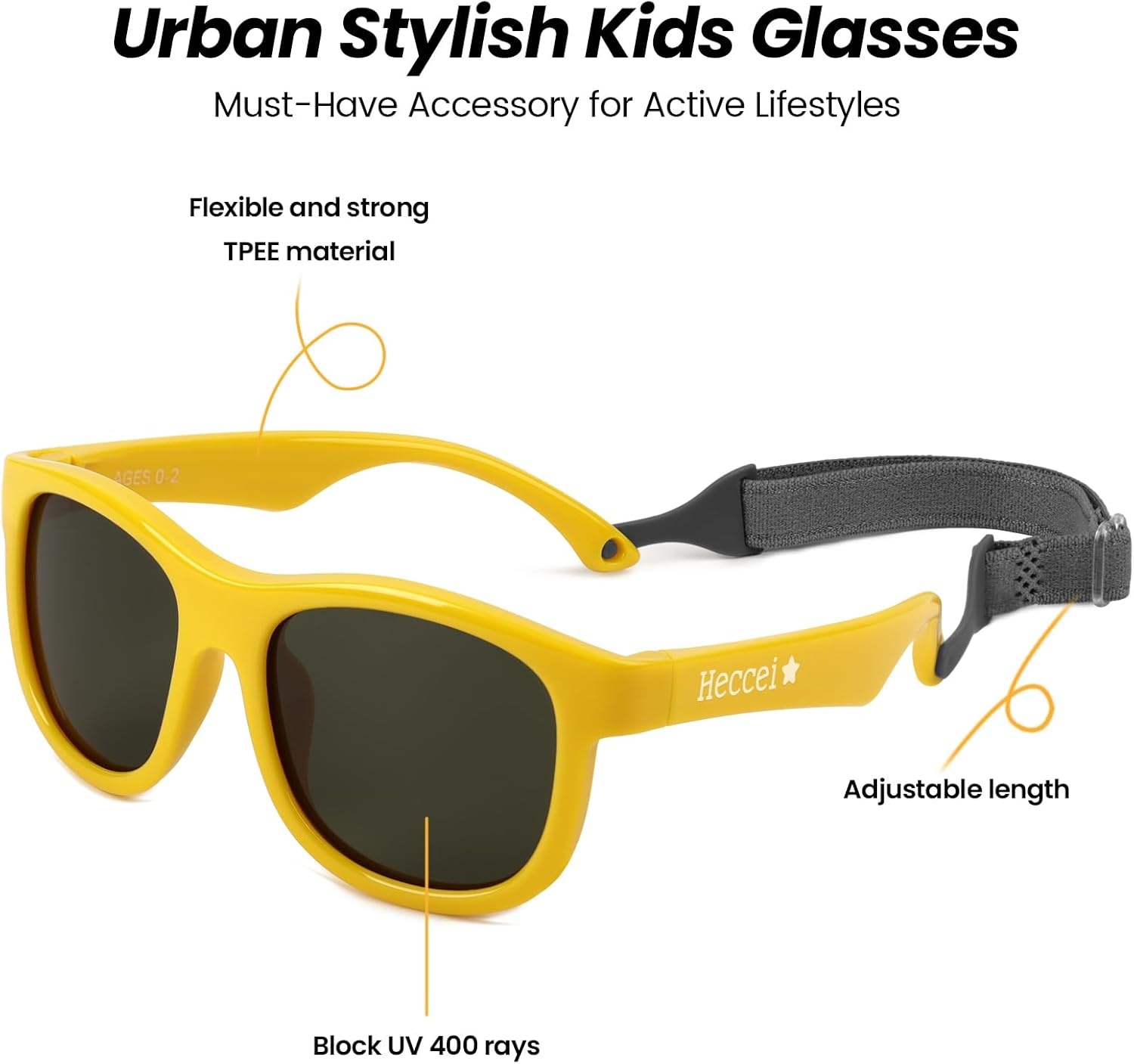 Thumbnail 5 de HECCEI Baby Sunglasses with Polarised UV400 Protection for 0–24 Months (with Strap)