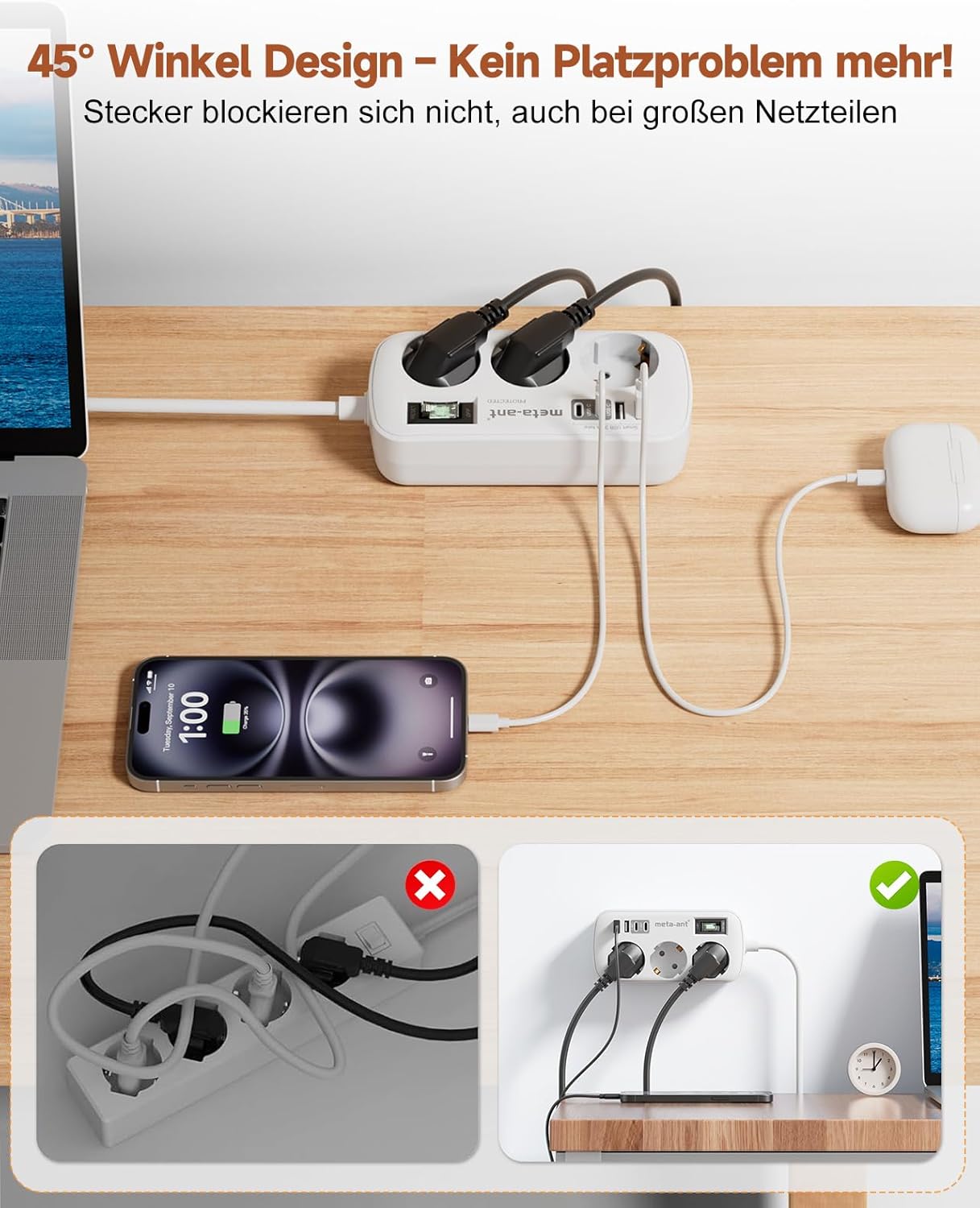 Thumbnail 6 de meta-ant 7-in-1 Reiseadapter 1,5 m 🔌