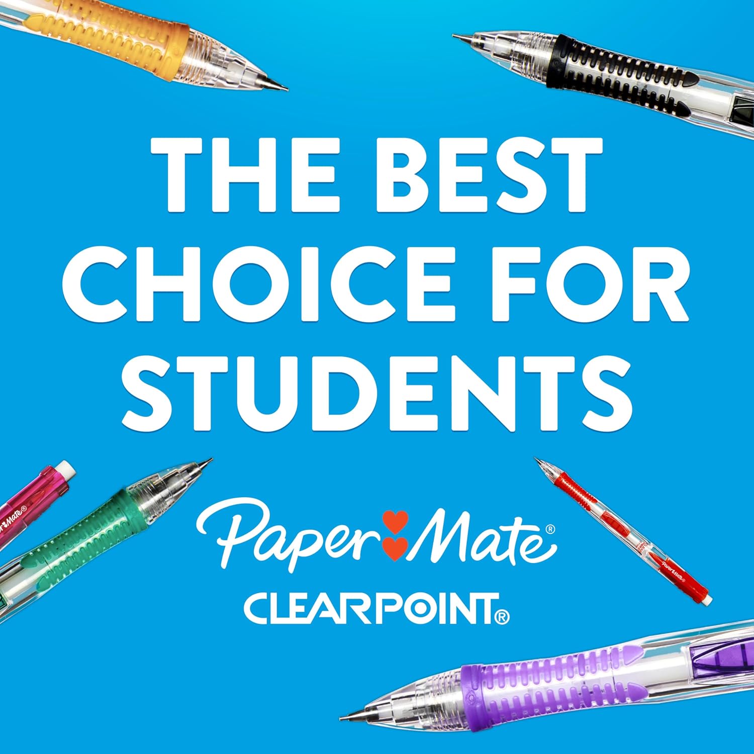 Detalle 2 de Paper Mate Clearpoint Mechanical Pencils 0.7mm HB #2, 2-Pack: Bright Barrels for Note-Taking