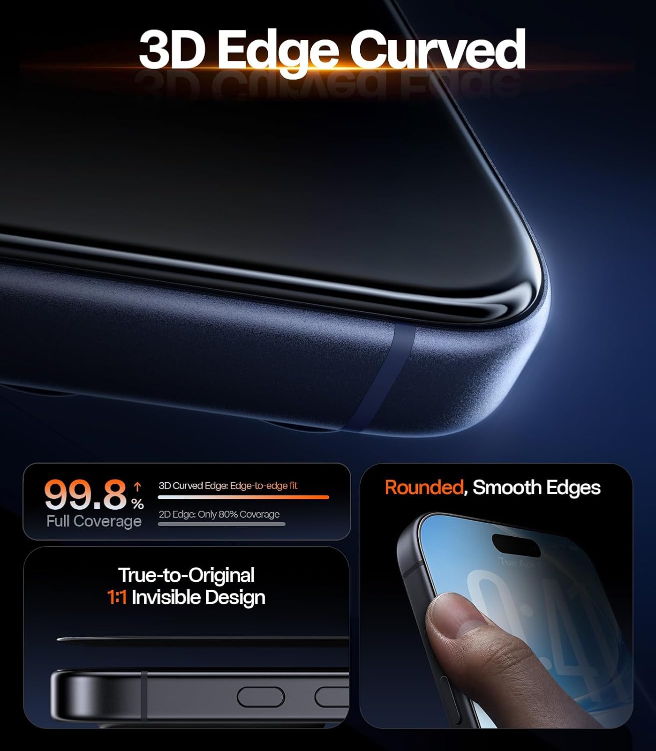 Detalle 2 de TORRAS OrigArmor Screen Protector for iPhone 18 Pro Max, Anti-Reflective Glass