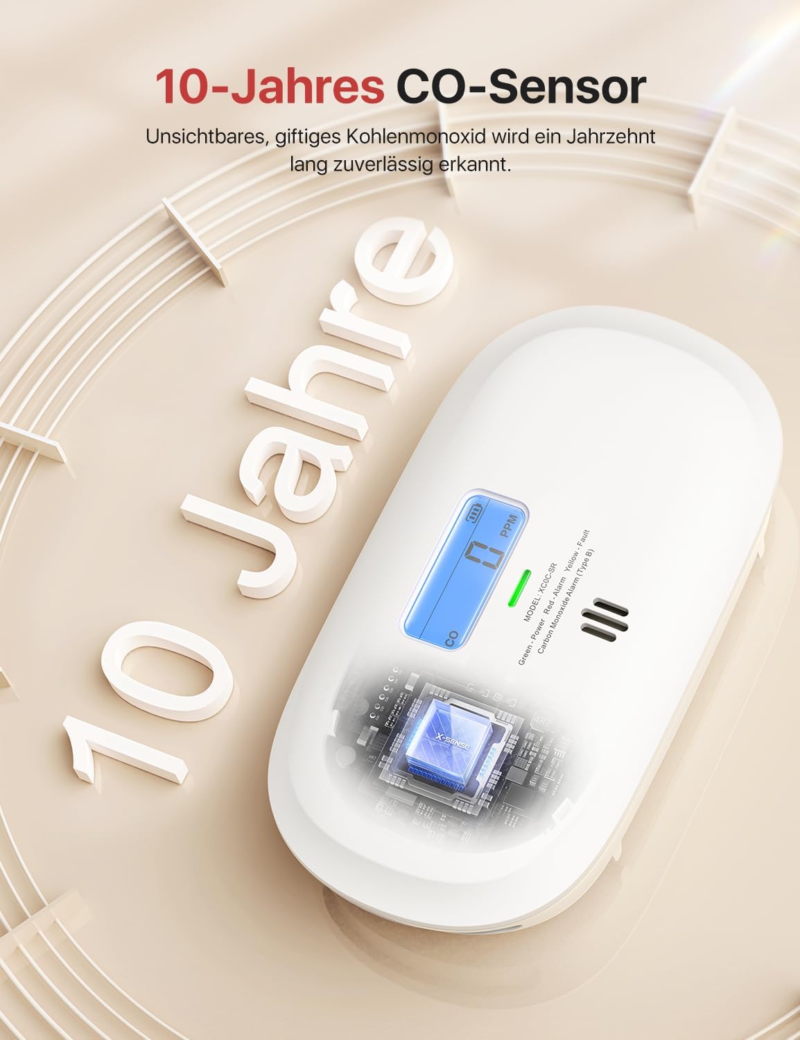 Thumbnail 2 de X-Sense XC0C-SR Kohlenmonoxidmelder 10 Jahre