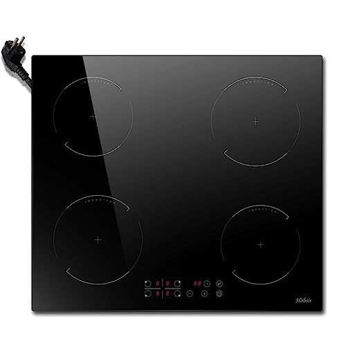 Imagen de Hobsir Table de Cuisson Induction 4 Feux avec Prise – 52×59 cm, 3500 W en OfertitasTOP