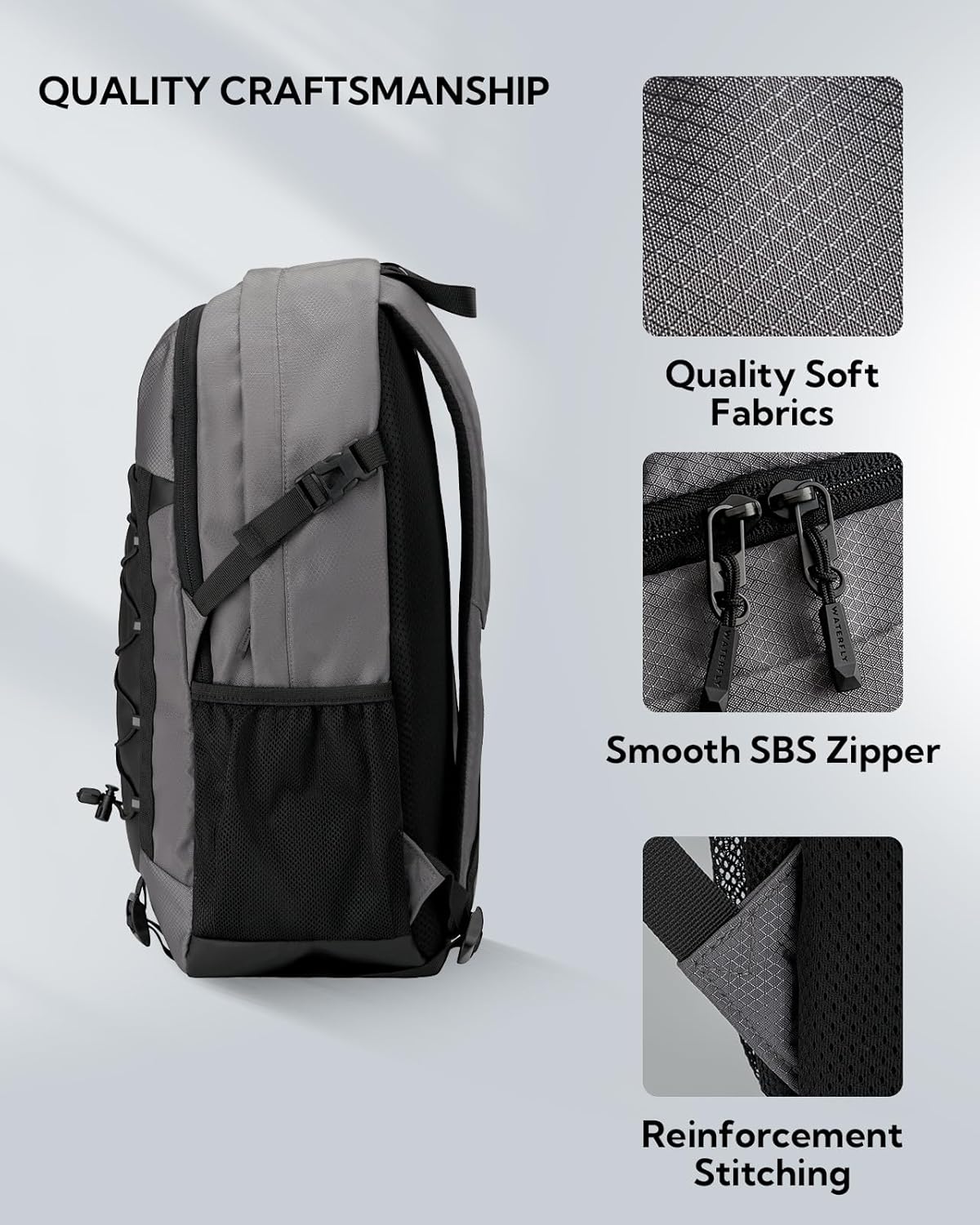 Detalle 2 de Waterfly 25L Backpack: Everyday Daypack for Travel, Hiking and Outdoor Adventures