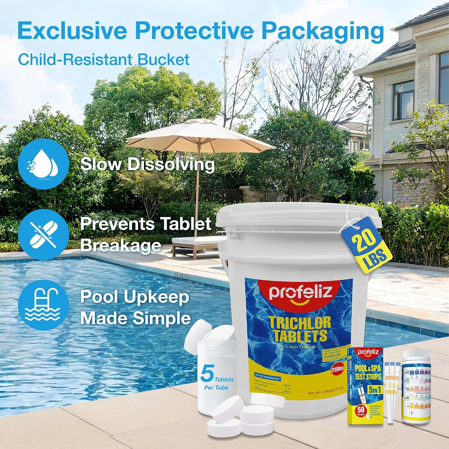 Detalle 2 de PROFELIZ Chlorine Tablets, 3-Inch