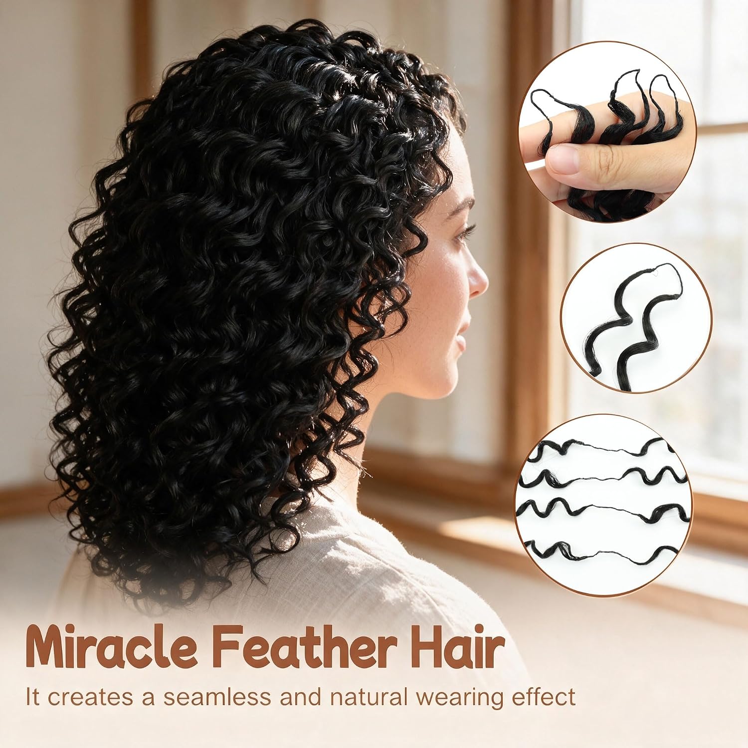 Detalle 2 de Miracle Knots Crochet Hair, 16-Inch