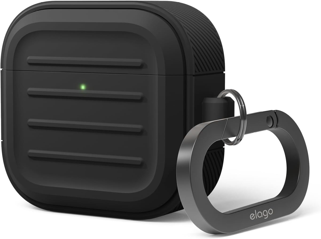 Detalle de elago Coque Armor pour étui AirPods 4 / AirPods 4e (mousqueton inclus, charge sans fil) - Noir