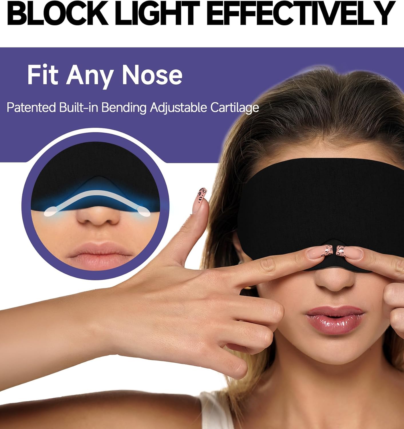 Detalle 2 de Mavogel Cotton Sleep Eye Mask – Light‑blocking eye mask