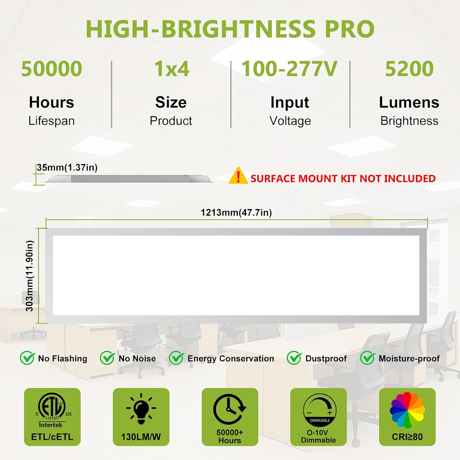 Detalle de YXL LED flat panel light 1x4