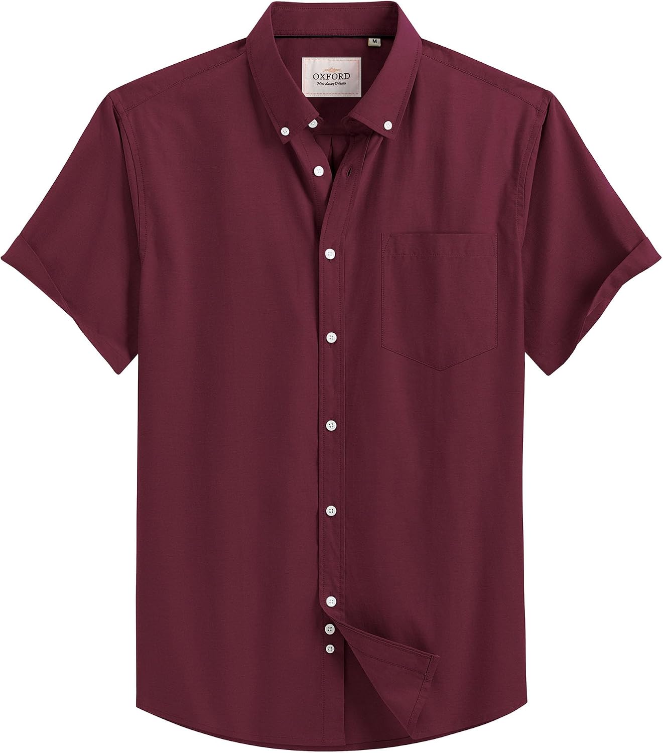 Thumbnail 3 de J.VER Men's Short Sleeve Oxford Shirt — Regular Fit, Breathable Cotton, Button-Down Collar