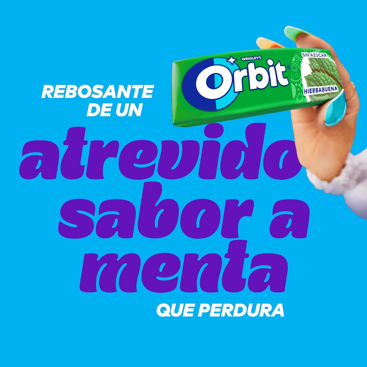 Detalle de Orbit Chicles Hierbabuena 🍃 30 Unidades 420g