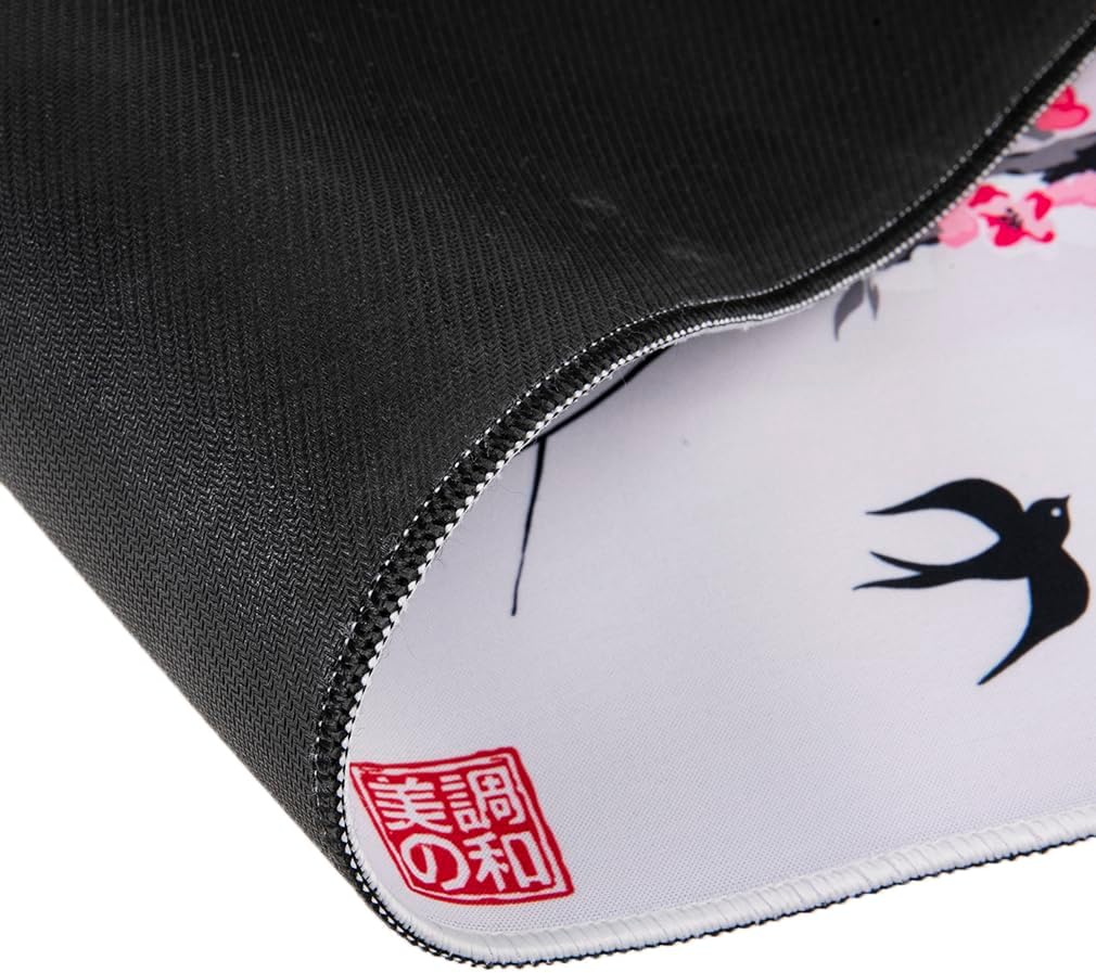 Detalle de lachineuse XXL-musmatta med japanskt körsbärsmotiv, Fuji och pagod