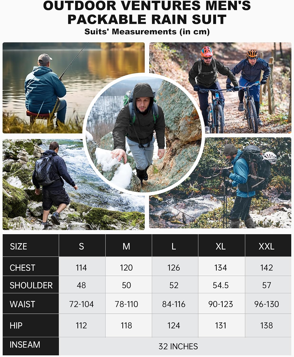 Thumbnail 6 de Outdoor Ventures Regenanzug mit 5000 mm Wasserdichtheit
