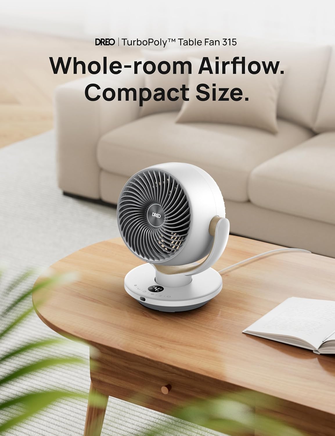 Thumbnail 1 de Dreo Fan for Bedroom Desk Air Circulator with Remote, 11-Inch Table Fan (4 Speeds, 90° Oscillation, 8H Timer)