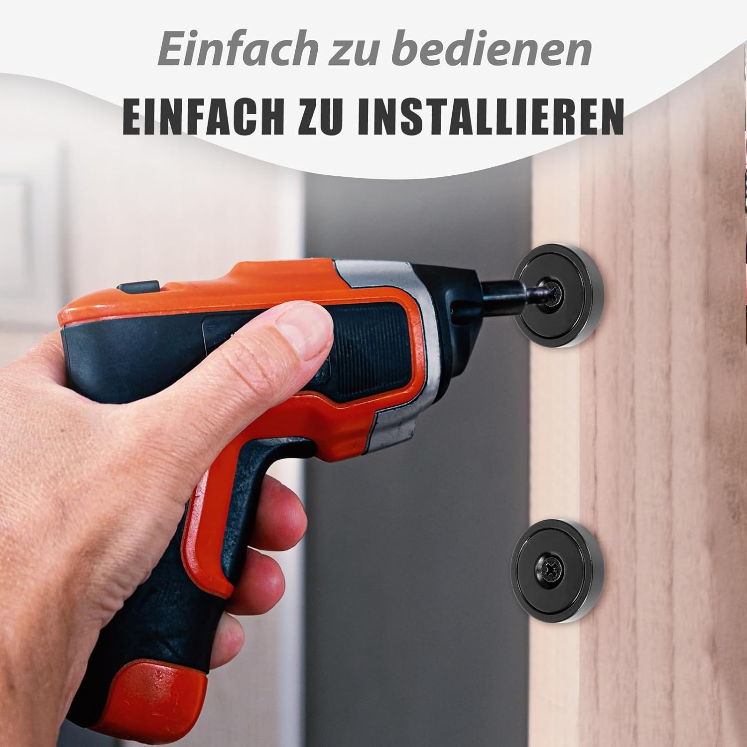 Thumbnail 4 de Neosmuk Neodym Magnet mit Loch, 50 kg Extra Stark – Runde Befestigungsmagnet mit Gewinde