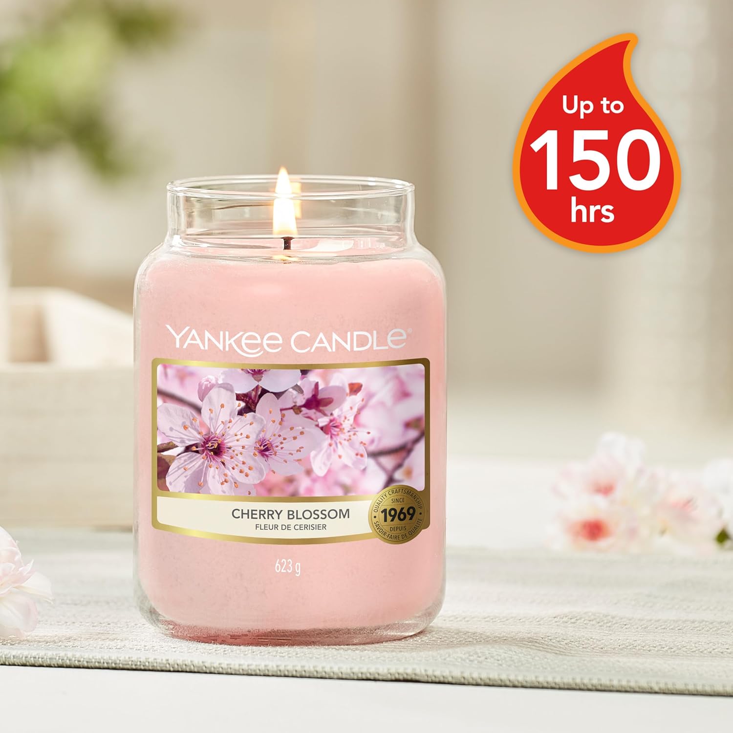 Thumbnail 2 de Yankee Candle Cherry Blossom Large Jar 150 hours 🕯