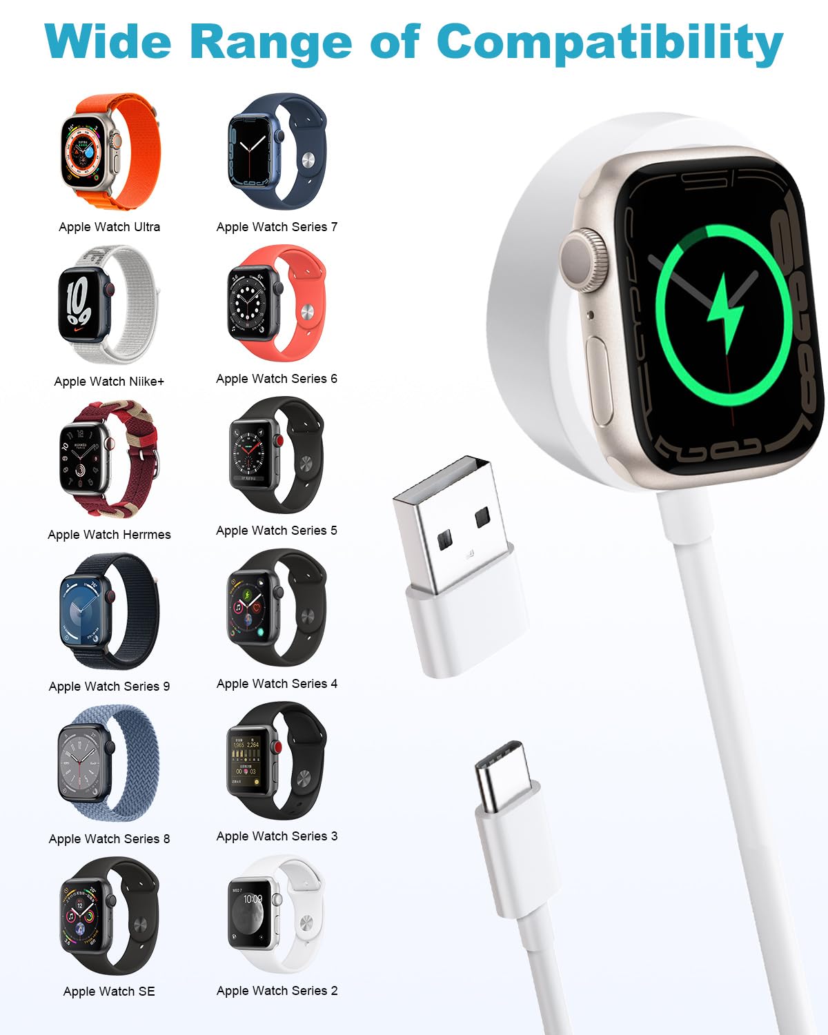 Thumbnail 6 de Chargeur Apple Watch 2M câble magnétique 2,5W