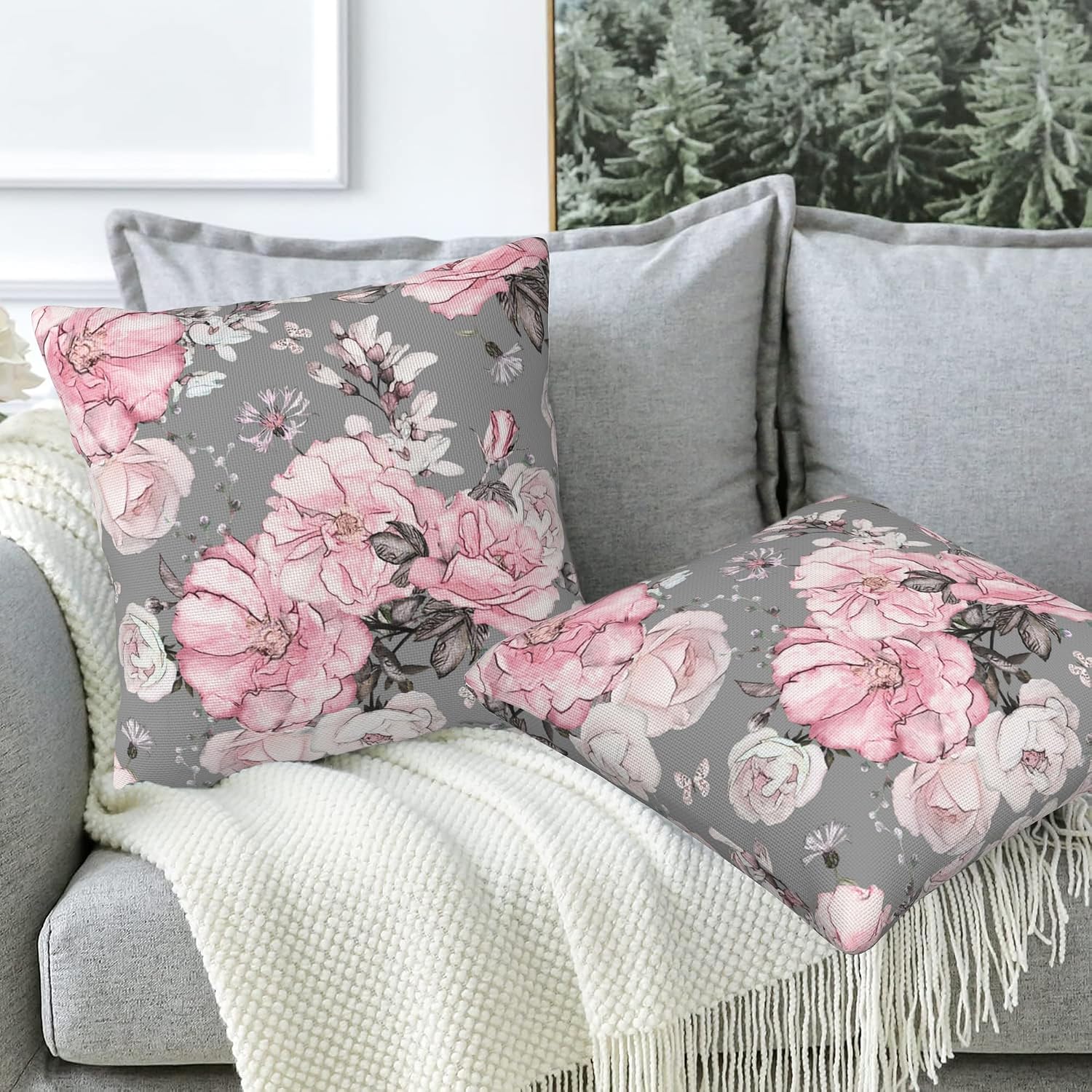 Detalle de Naqiuli Throw Pillow Covers, 18 x 18 Inches
