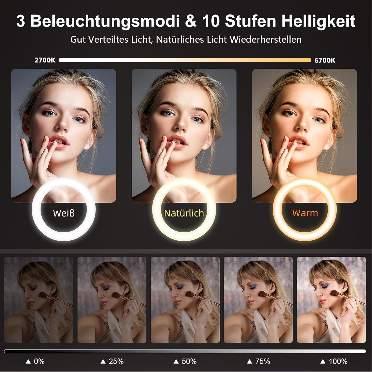 Thumbnail 2 de Evershop Ringlicht mit Stativ 10,5