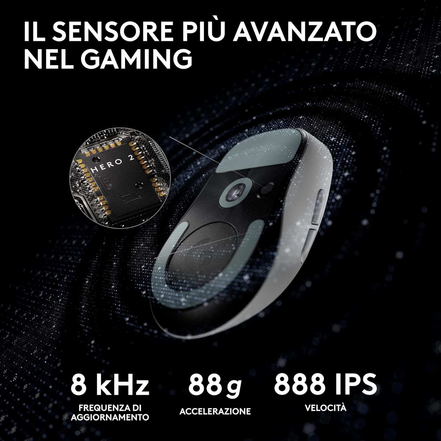 Detalle 2 de Logitech G PRO X SUPERLIGHT 2 mouse gaming 60 g