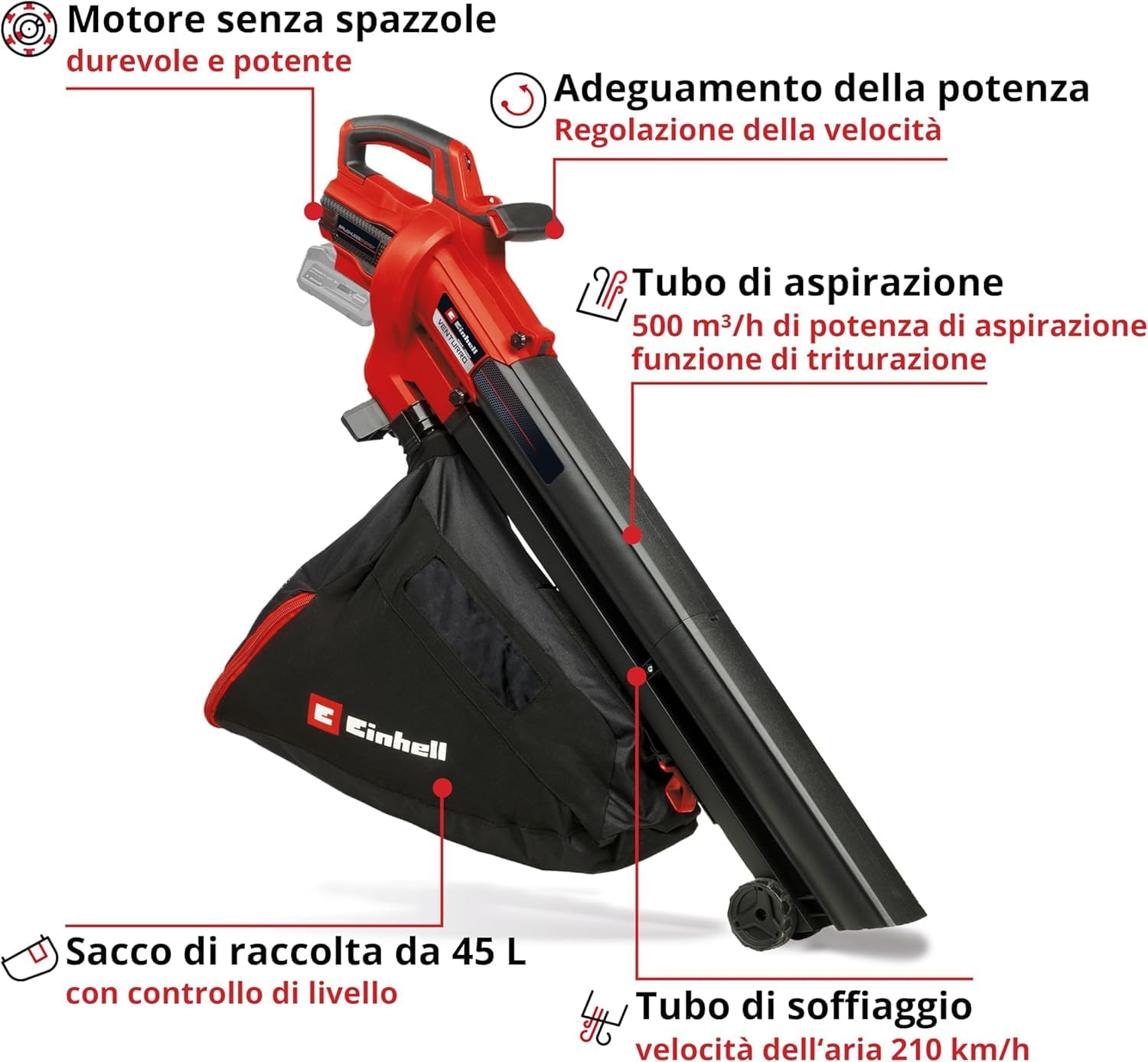 Detalle de Aspirafoglie VENTURRO 18/210 Power X-Change: potenza senza fili per giardinaggio efficiente