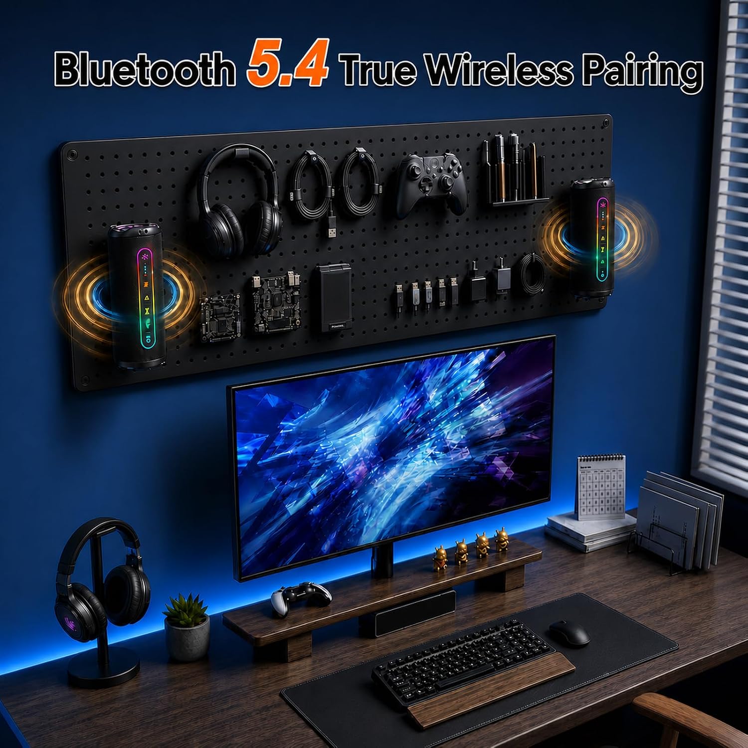 Detalle de Hupoaf Portable Bluetooth Speaker, 30W Peak
