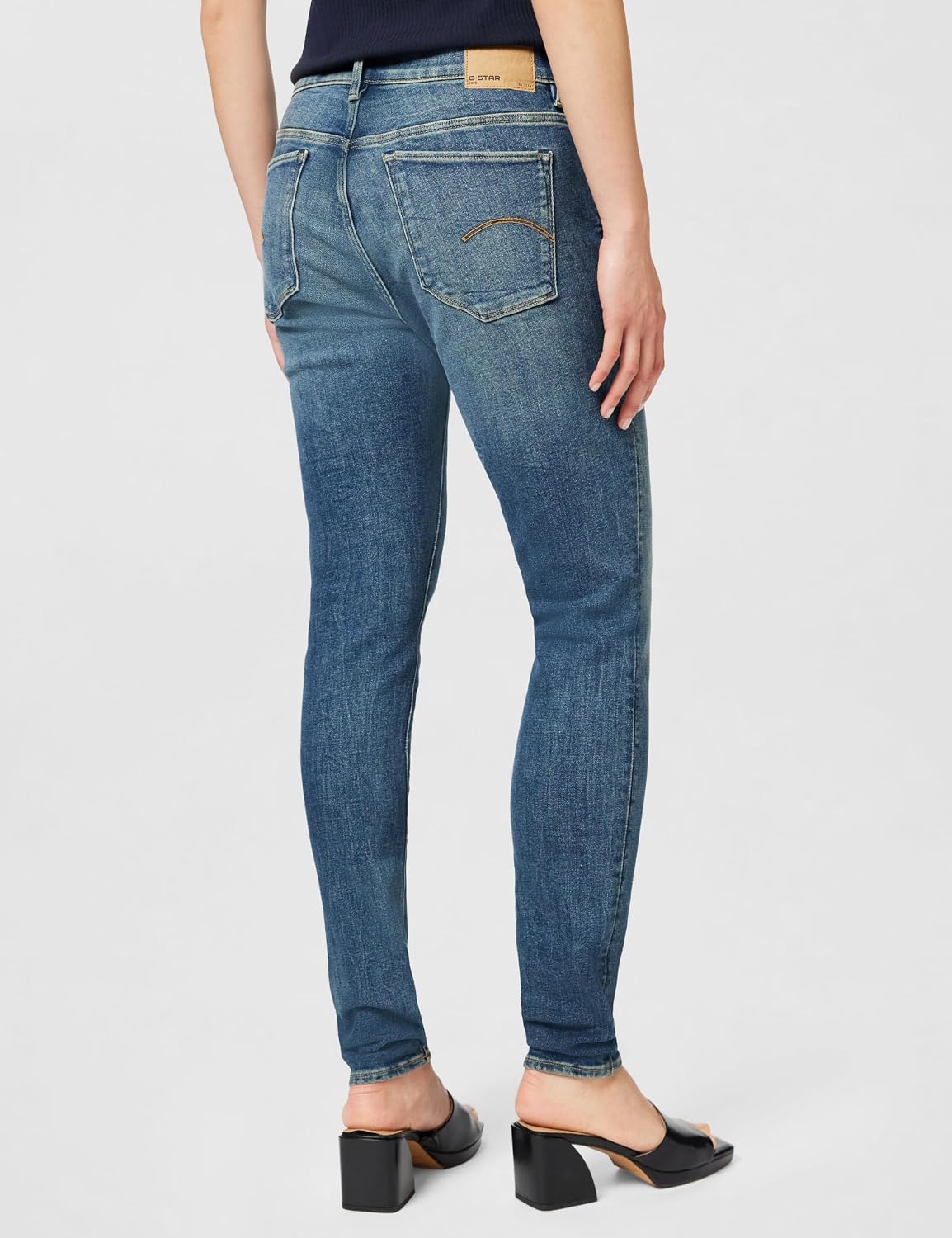 Detalle 2 de G-STAR Femme Bronson Army Paperbag Trousers bleu – 24W/32L, Rinsed D11623-A785-082