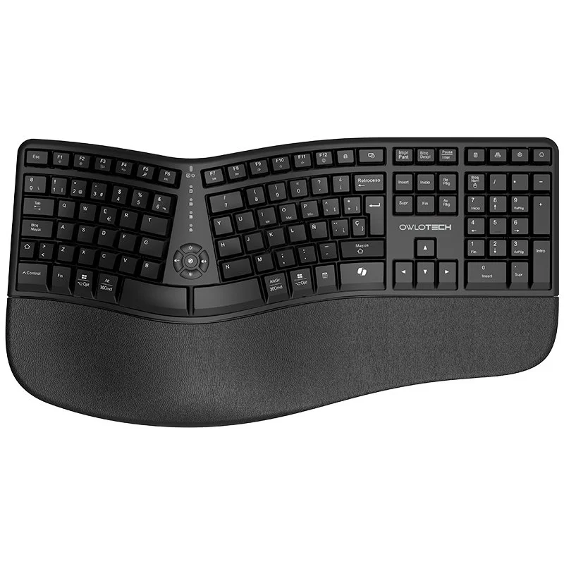 Detalle de Owlotech EK500 Teclado wireless ergonómico negro ⌨