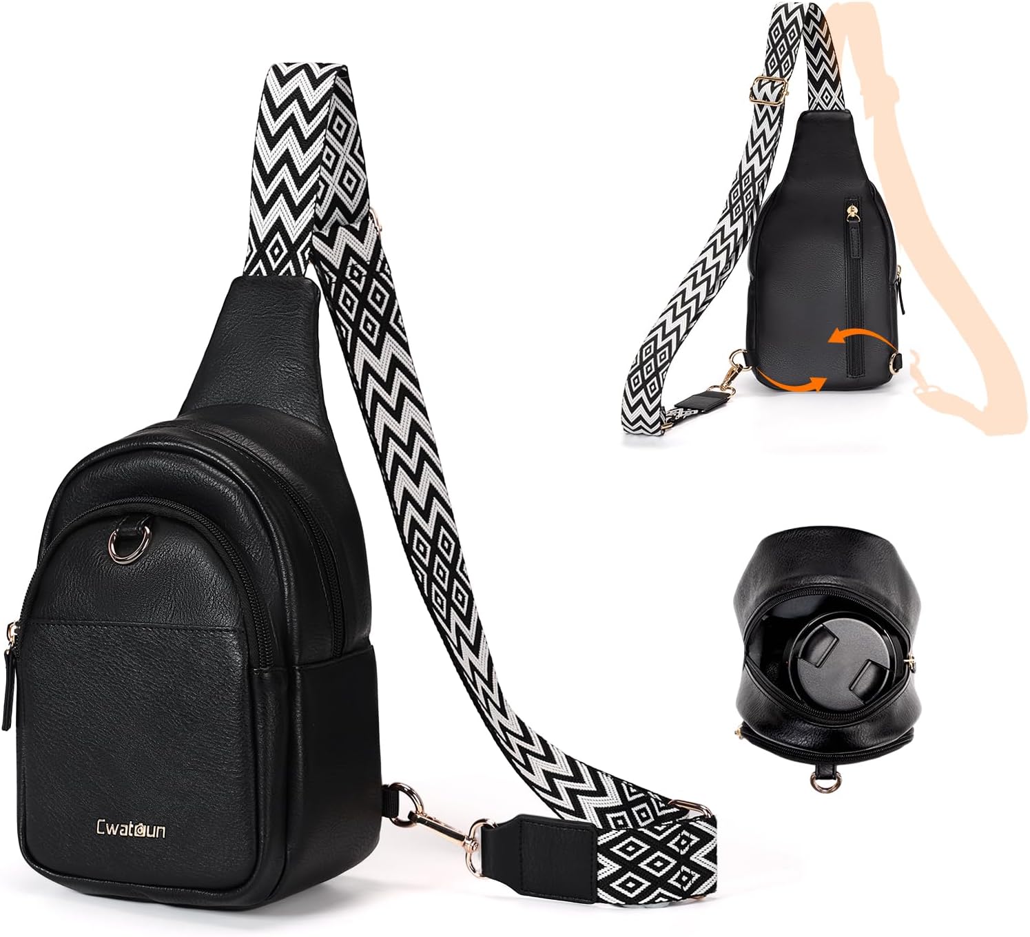 Detalle de Cwatcun Small Camera Sling Bag for Photographers