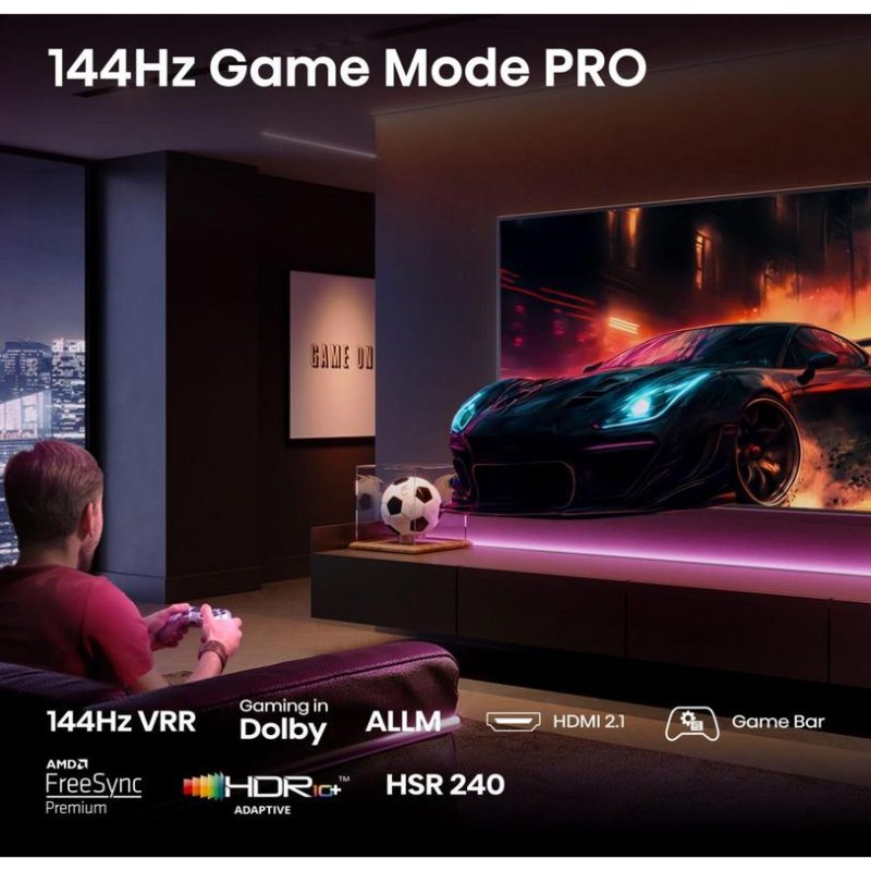 Detalle 2 de Hisense 85E77Q PRO: TV QLED 85" 4K con 144 Hz, HDR10+, Dolby Vision y VIDAA