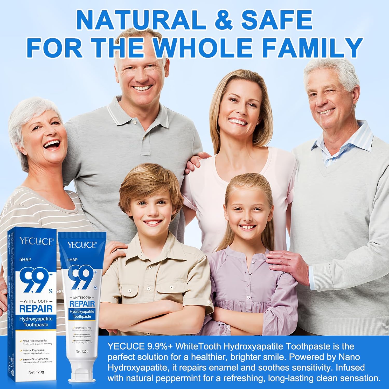 Thumbnail 6 de Hydroxyapatite toothpaste 9.9% for enamel