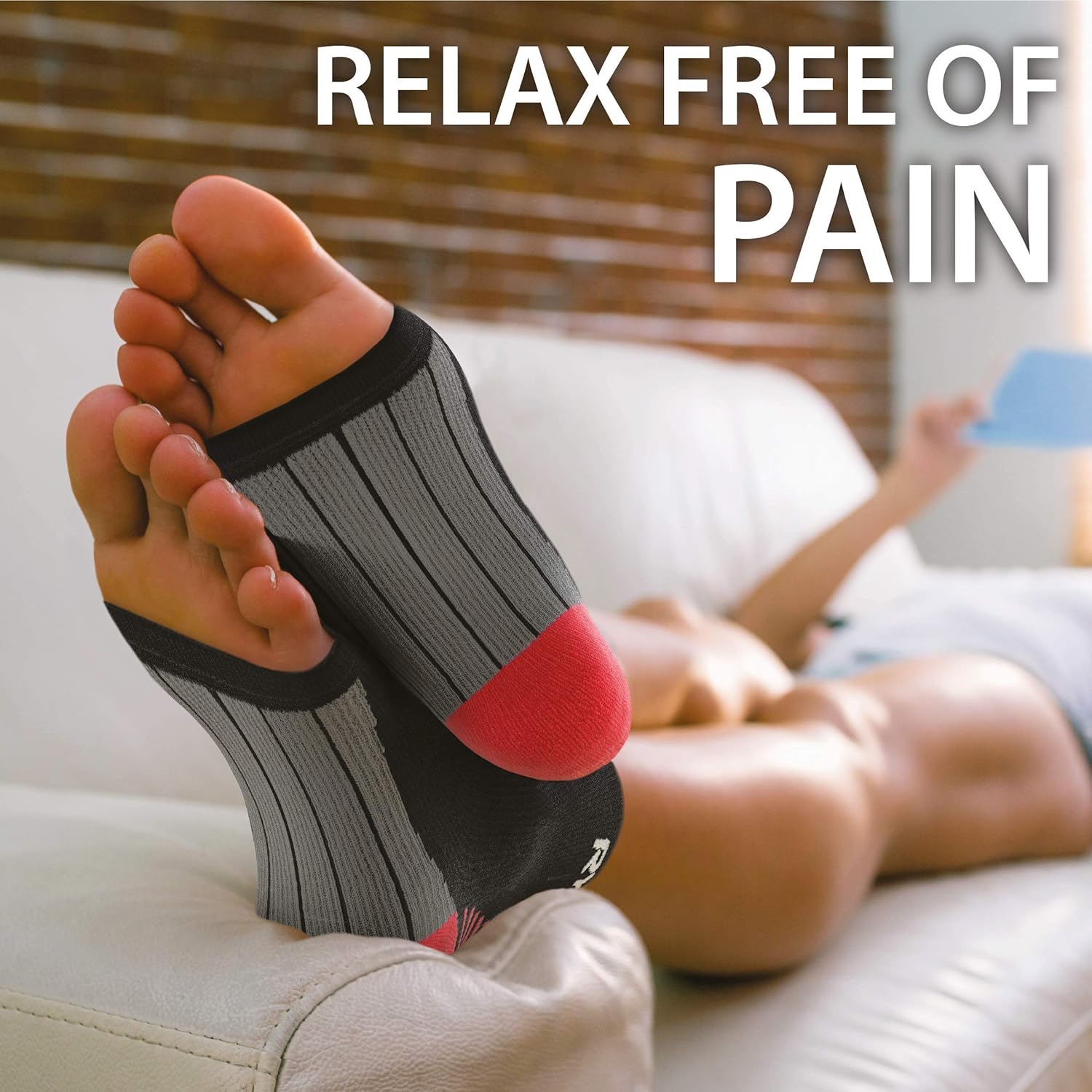 Detalle de Rymora Foot Compression Socks Sleeves (Black) – Plantar Fasciitis & Foot Ache Support, Medium