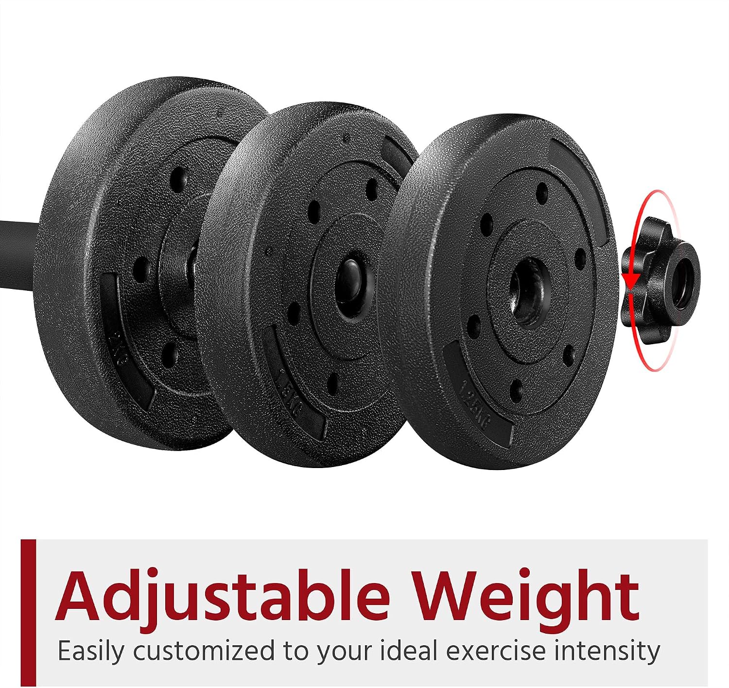 Detalle 2 de Yaheetech Manubri regolabili 2 kg 🏋