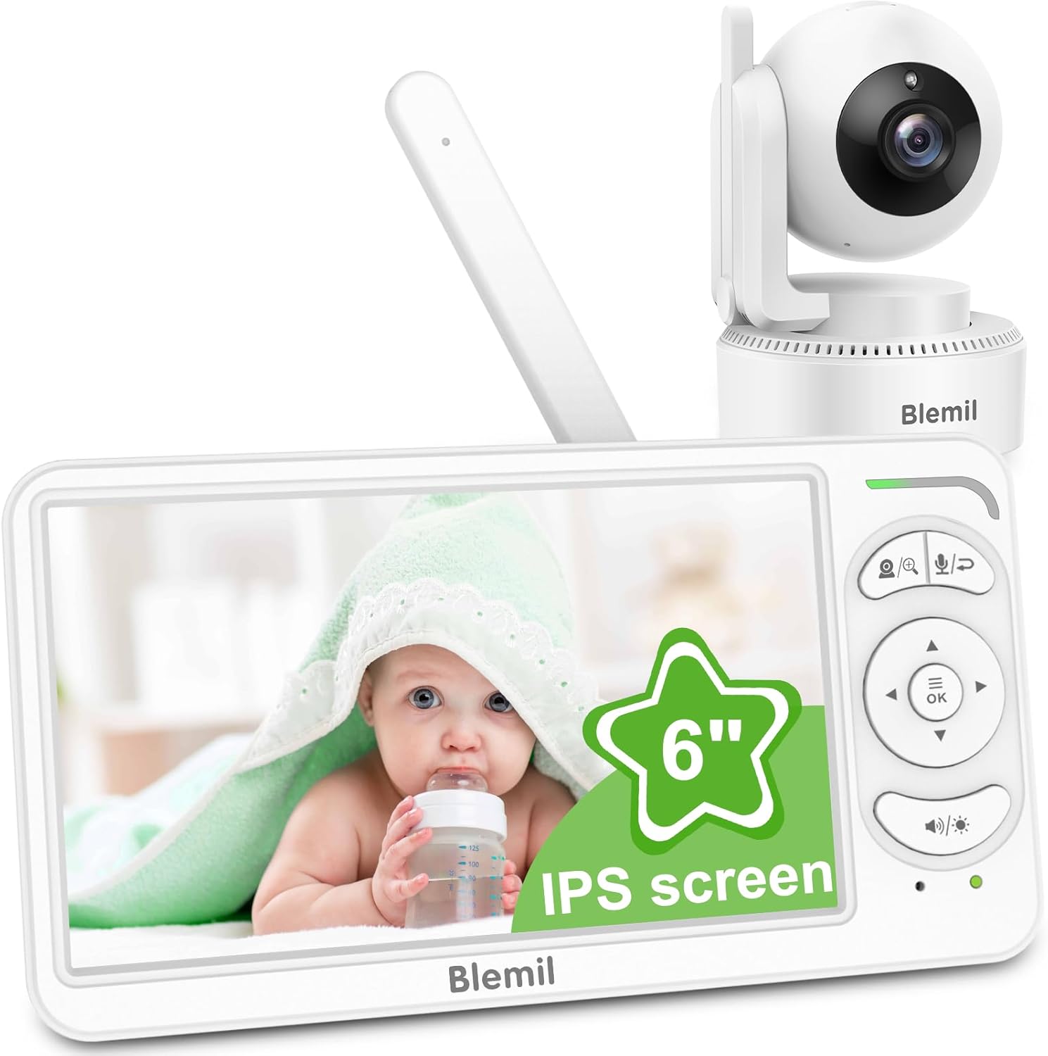 Detalle de Blemil Babyphone 6 Zoll mit Kamera